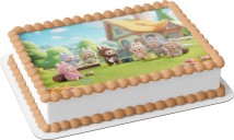 Τούρτα Labubu Garden Vibes Ανοιξιάτικη Απόλαυση