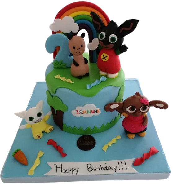 Τούρτα Bing & Φίλοι – Παιδική τούρτα με ουράνιο τόξο και χαρακτήρες