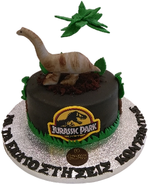 Τούρτα Jurassic Park – Παιδική τούρτα δεινοσαύρων για θεματικό πάρτι