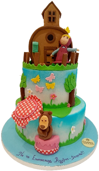 Τούρτα Masha & the Bear – Παιδική τούρτα με θέμα Μάσα και το Αρκουδάκι
