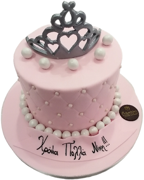Τούρτα Princess Tiara – Ροζ τούρτα με κορώνα για μικρές πριγκίπισσες