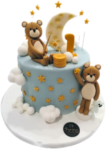 Τούρτα Teddy Bears & Moon – Παιδική τούρτα με αρκουδάκια και φεγγάρι