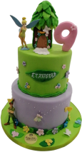 Τούρτα Tinkerbell & Peter Pan – Παιδική δίπατη τούρτα με νεράιδες και θέμα Disney