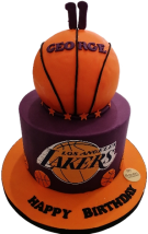 Τούρτα Lakers – Αθλητική τούρτα μπάσκετ για fans των Los Angeles Lakers