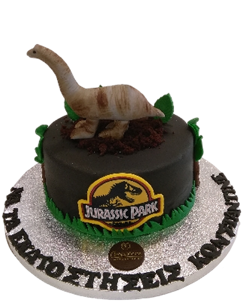 Τούρτα Jurassic Park – Παιδική τούρτα δεινοσαύρων για θεματικό πάρτι